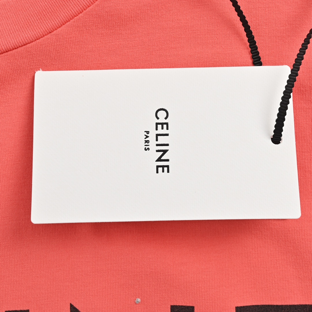 Celine/赛琳 24ss 渐变字母印花短袖 胸前字母logo印花