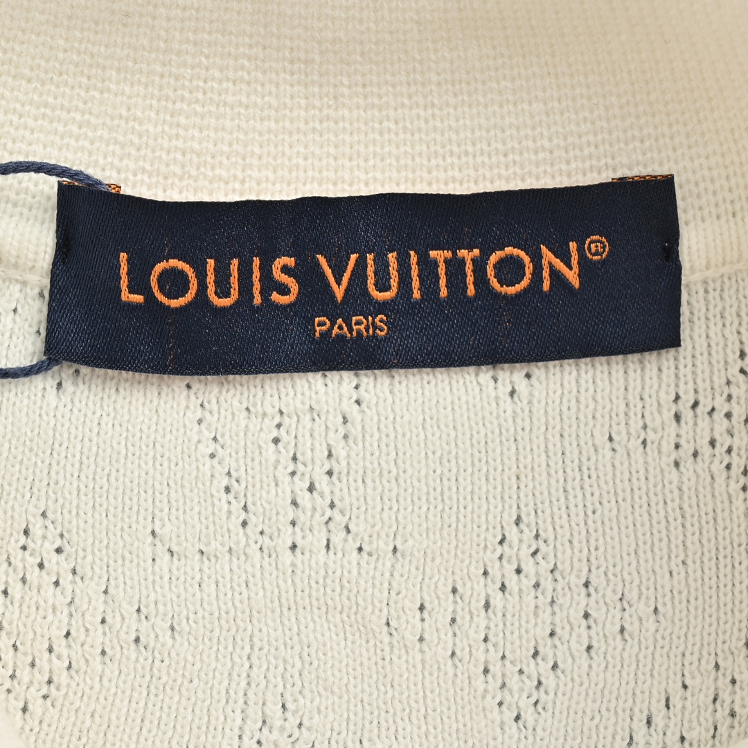 Louis Vuitton/路易威登 24ss 镂空提花针开衫短袖