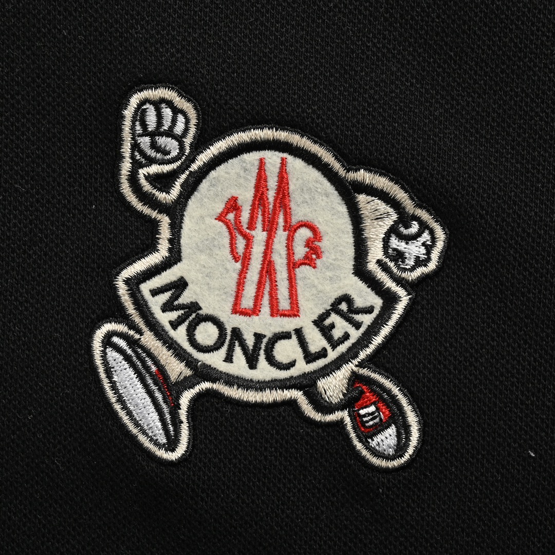 Moncler/蒙口 24ss 奔跑小人刺绣Polo短袖