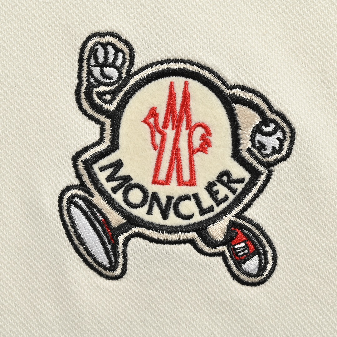 Moncler/蒙口 24ss 奔跑小人刺绣Polo短袖