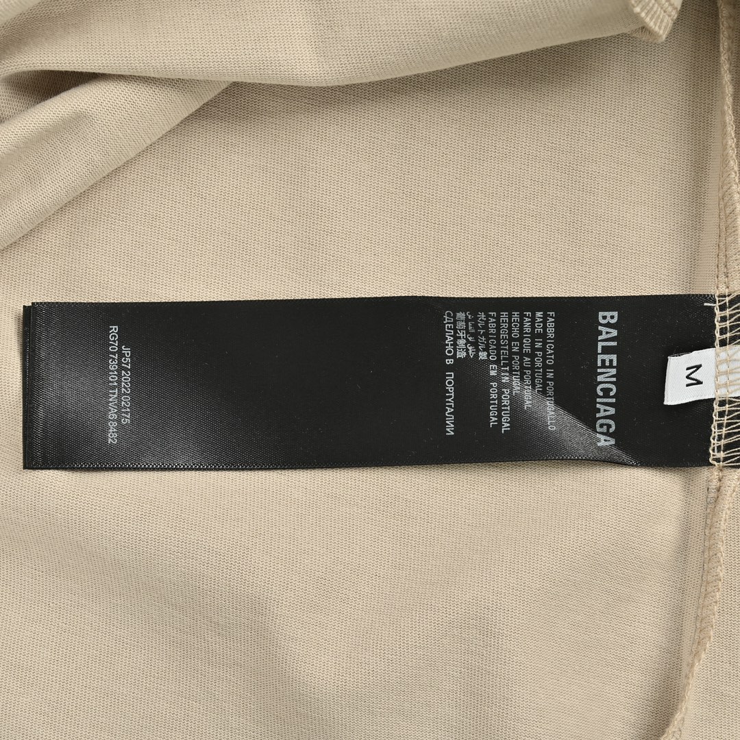 Balenciaga/巴黎世家 24ss 流苏瀑布印花短袖 白色 黑色 灰色