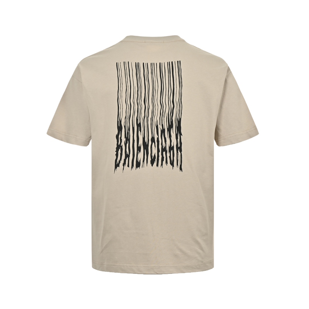 Balenciaga/巴黎世家 24ss 流苏瀑布印花短袖 白色 黑色 灰色