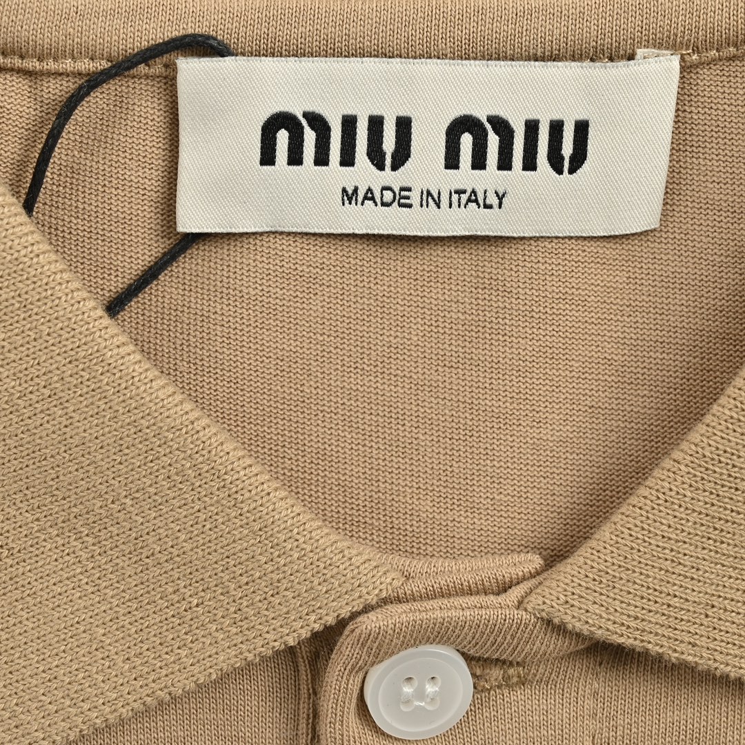 Miumiu/缪缪 24ss 刺绣字母Polo短袖