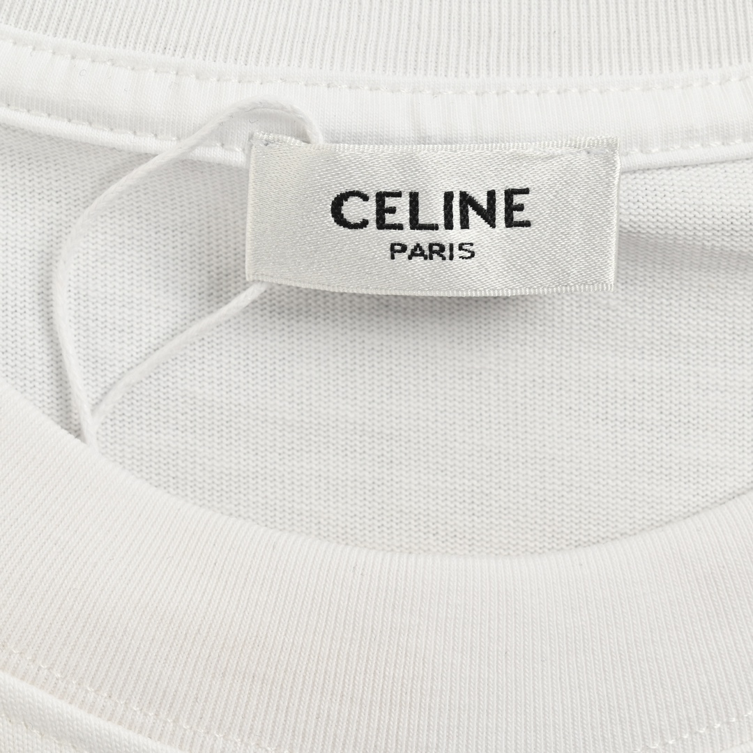 Celine/赛琳 24ss 弧形字母印花短袖