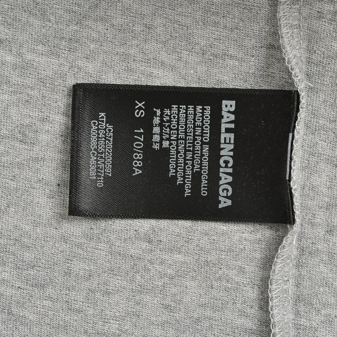 Balenciaga/巴黎世家 24ss 黑胶带字母印花短袖