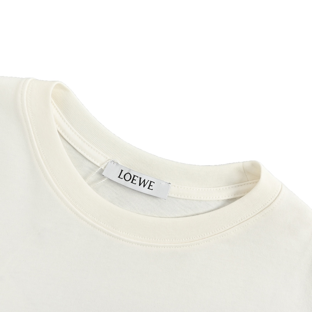 Loewe/罗意威 24ss 胸口贴布徽标logo刺绣短袖