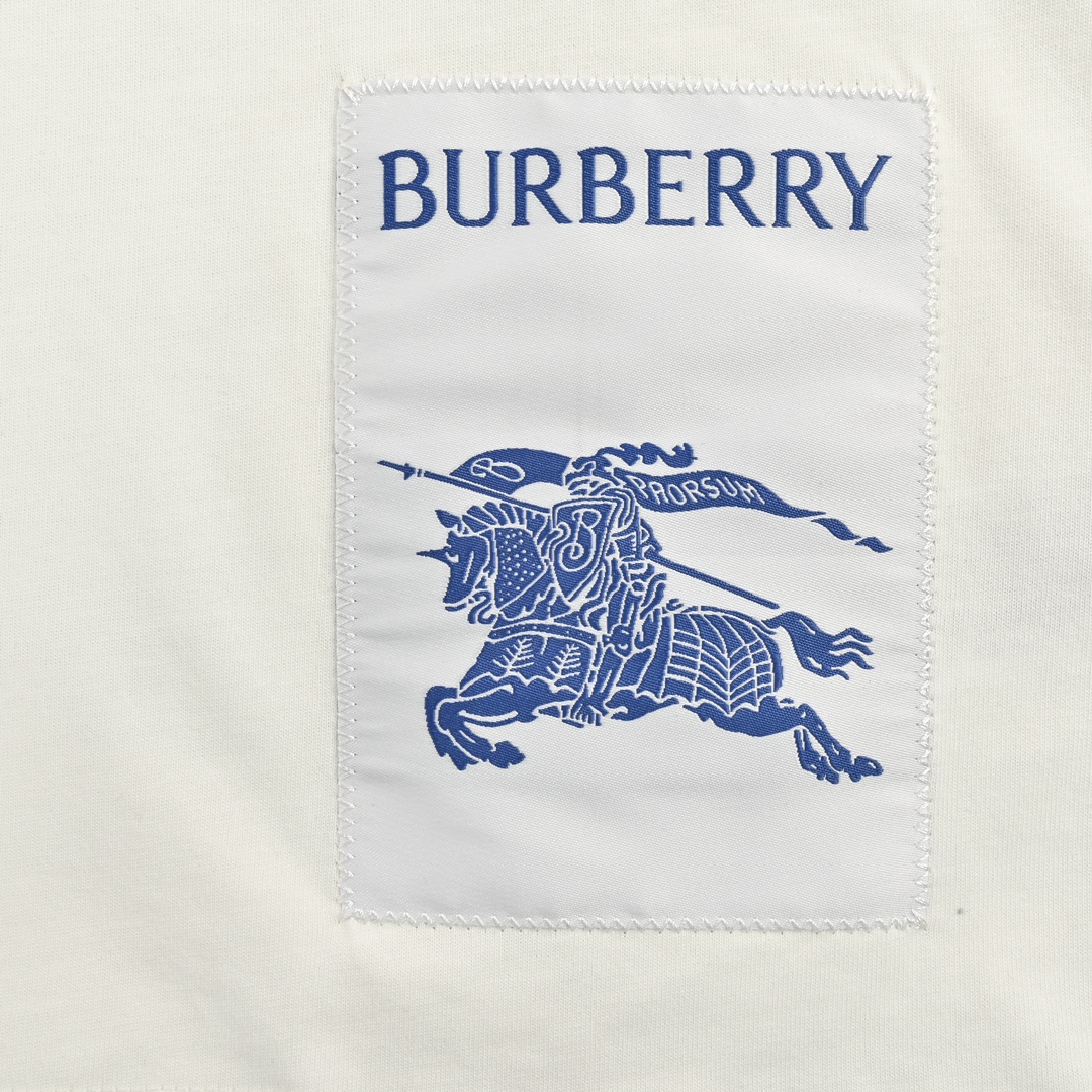 Burberry/巴宝莉 24ss 下摆贴布战马标签短袖