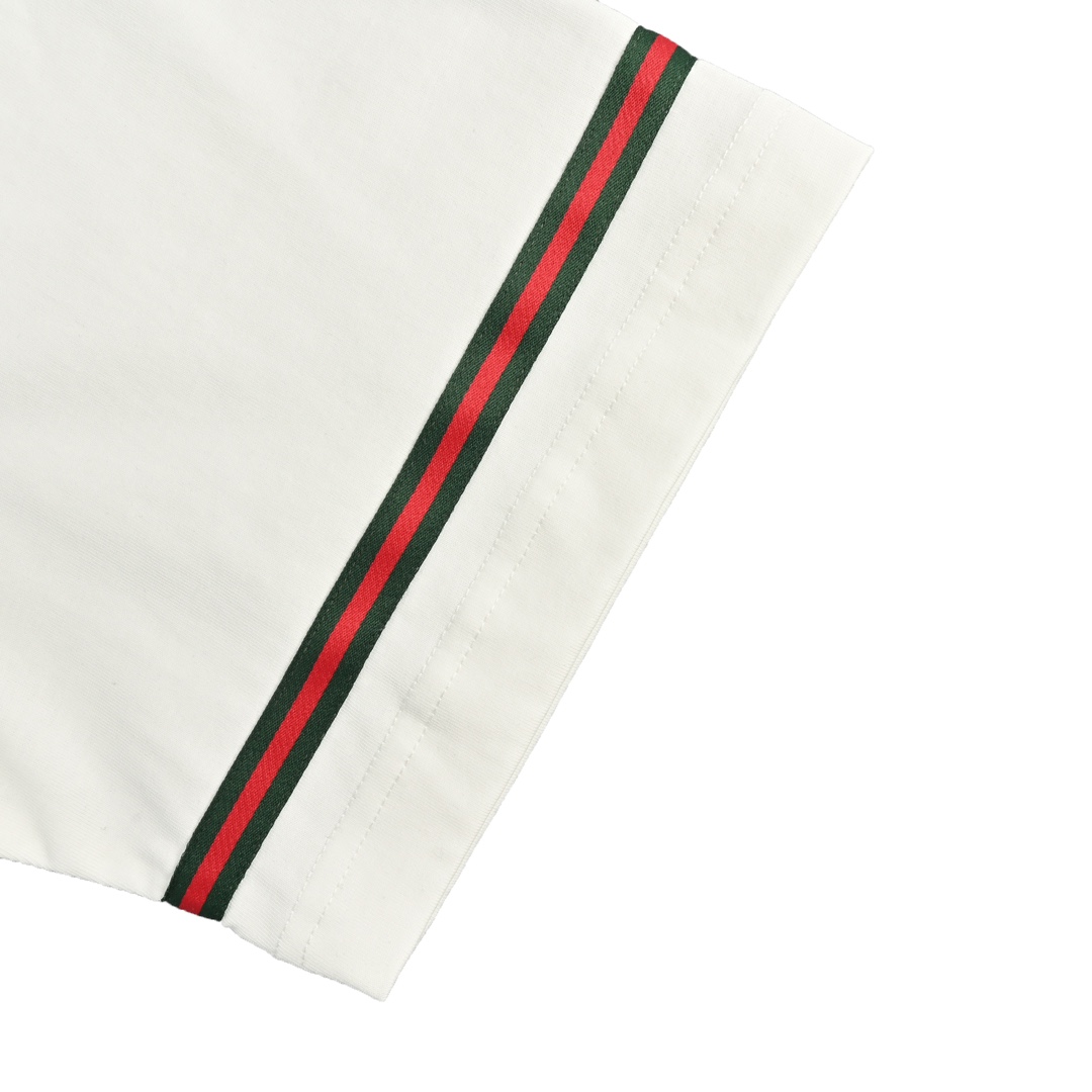 Gucci/古驰 24ss 红绿拼色刺绣字母短袖