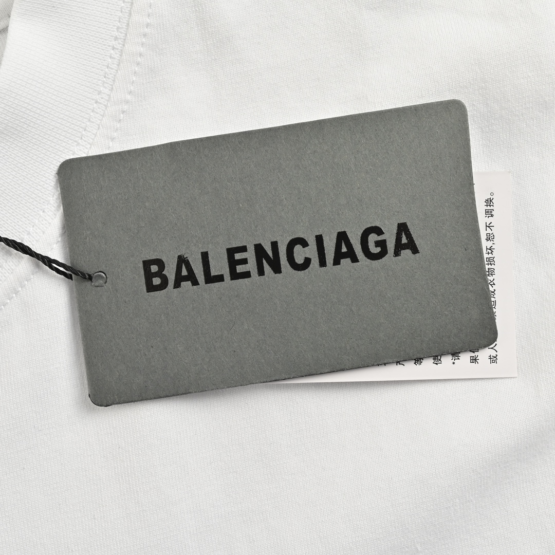 Balenciaga/巴黎世家 24ss 泼墨风方块印花短袖