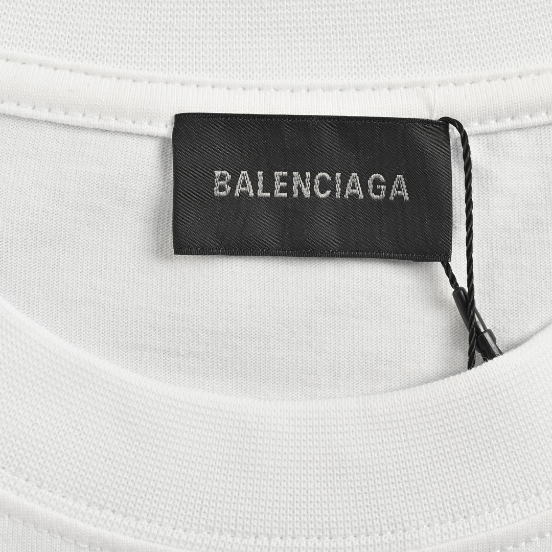 Balenciaga/巴黎世家 24ss 泼墨风方块印花短袖