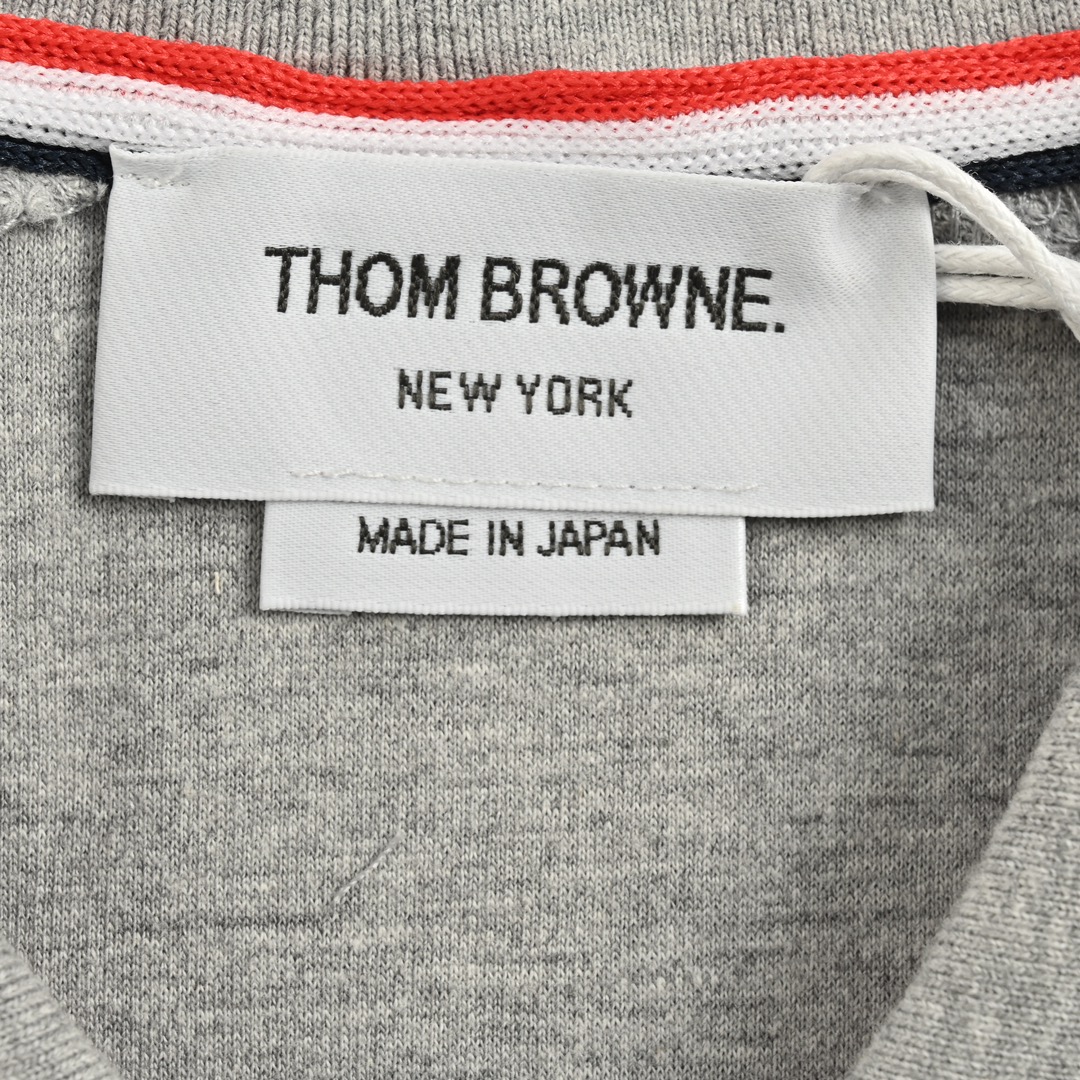 Thom Browne/汤姆布朗 侧边袖口四杠Polo短袖