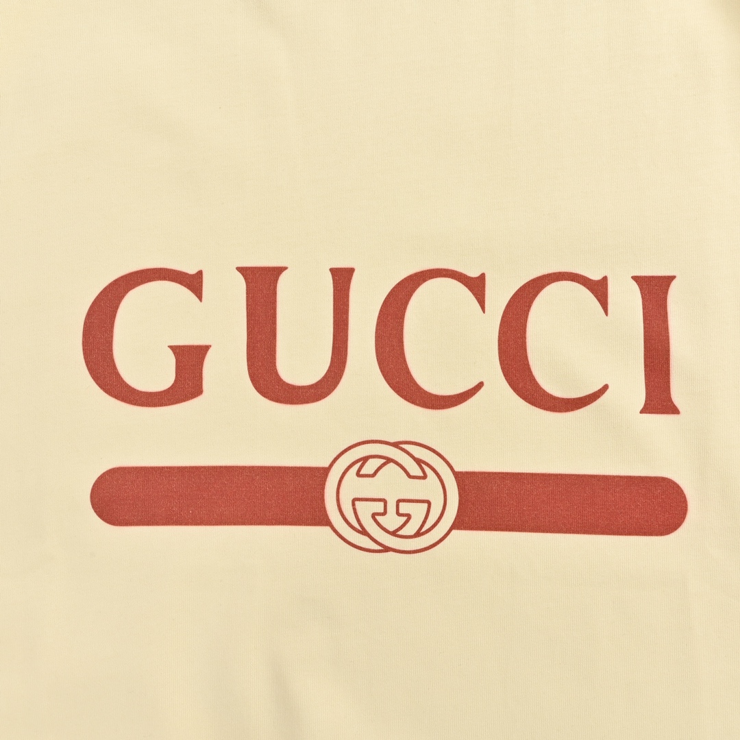 Gucci/古驰 24ss 红色字母印花短袖