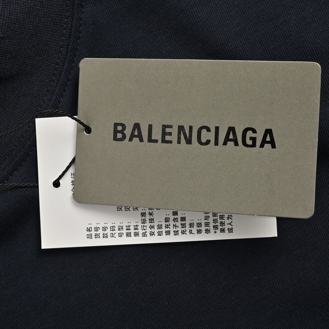 Balenciaga/巴黎世家 24ss 爆裂纹龟裂字母印花短袖