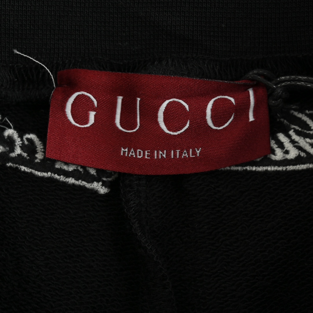 Gucci/古驰 24ss 满幅刺绣字母印花logo短裤