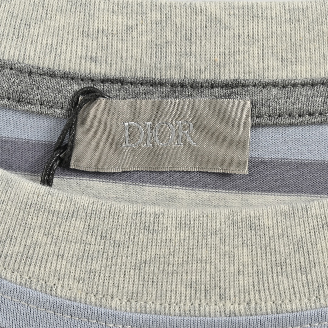 Dior/迪奥 24ss 胸口刺绣条纹短袖 Dior