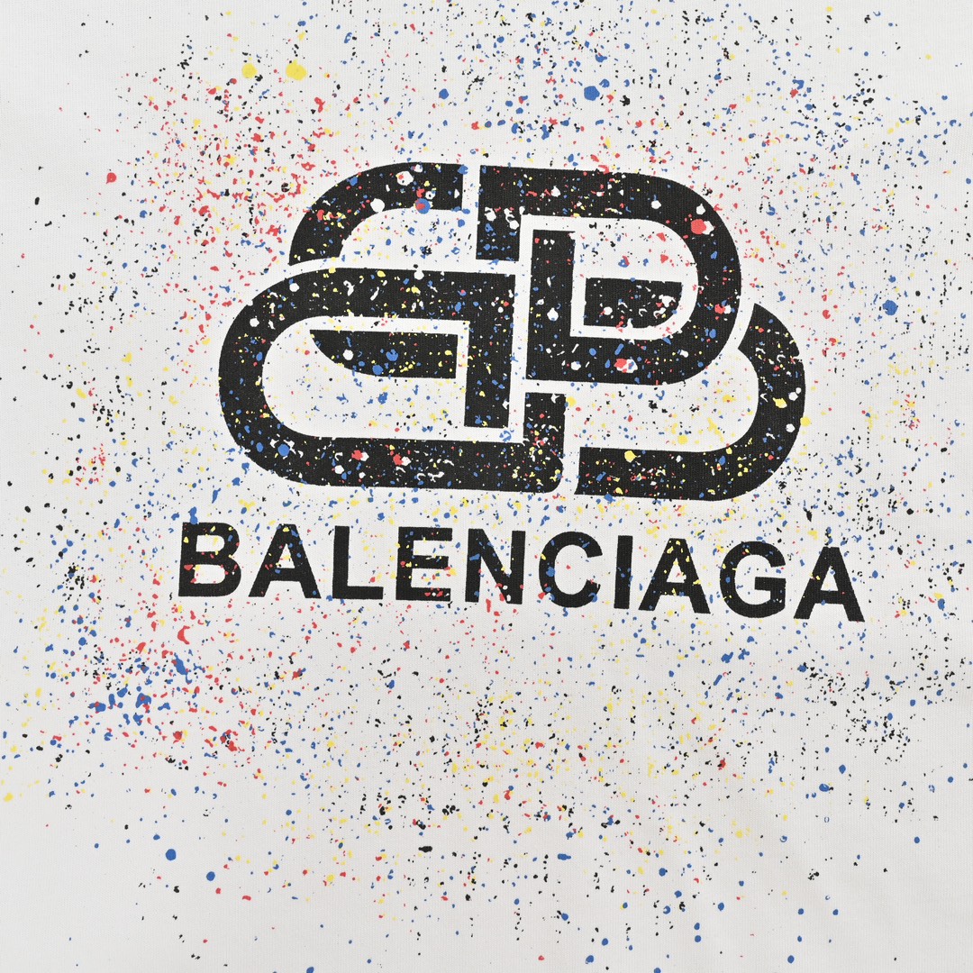 Balenciaga/巴黎世家 24ss 泼墨锁扣印花短袖