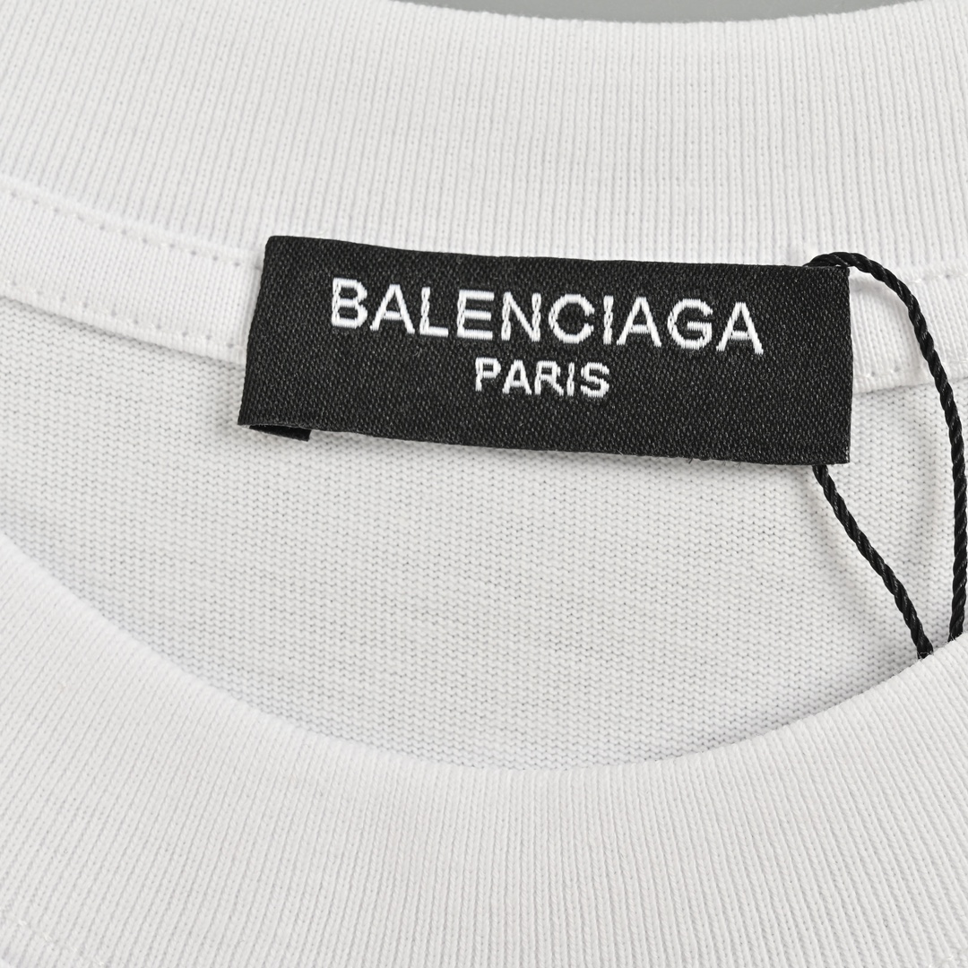 Balenciaga/巴黎世家 24ss 泼墨锁扣印花短袖