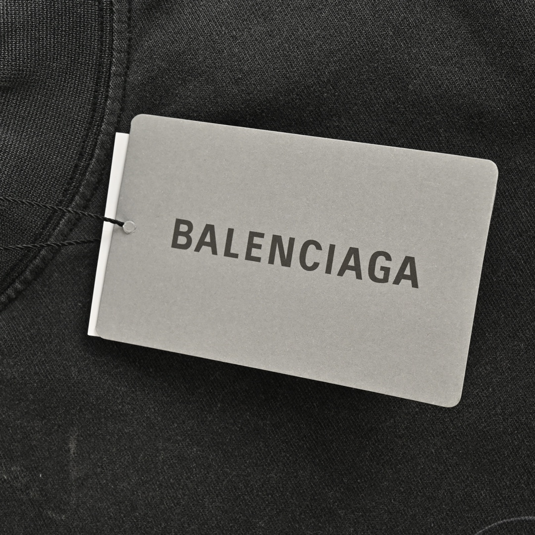 Balenciaga/巴黎世家 24ss 做旧铁塔水洗短袖