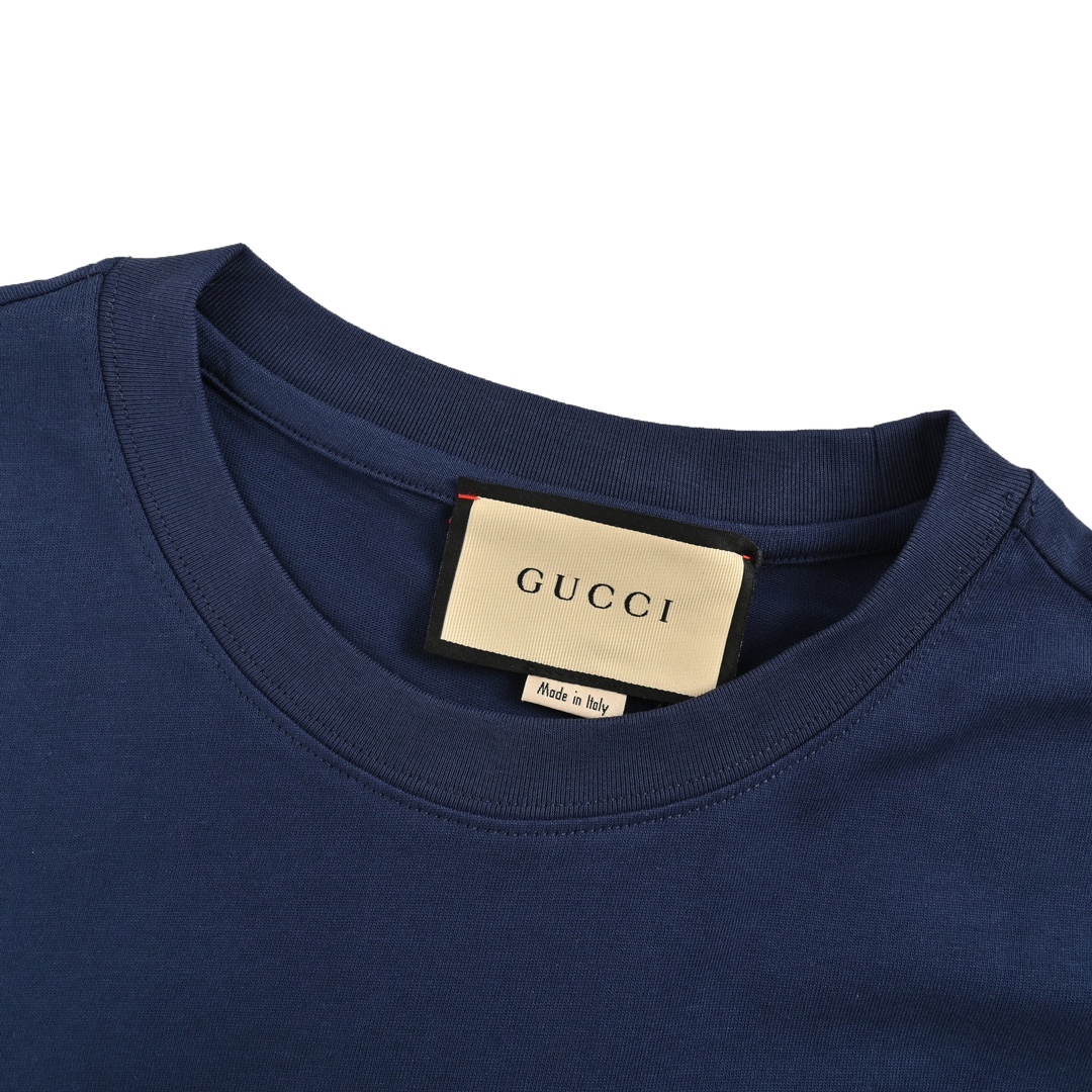 Gucci/古驰 24ss 口袋双G刺绣短袖