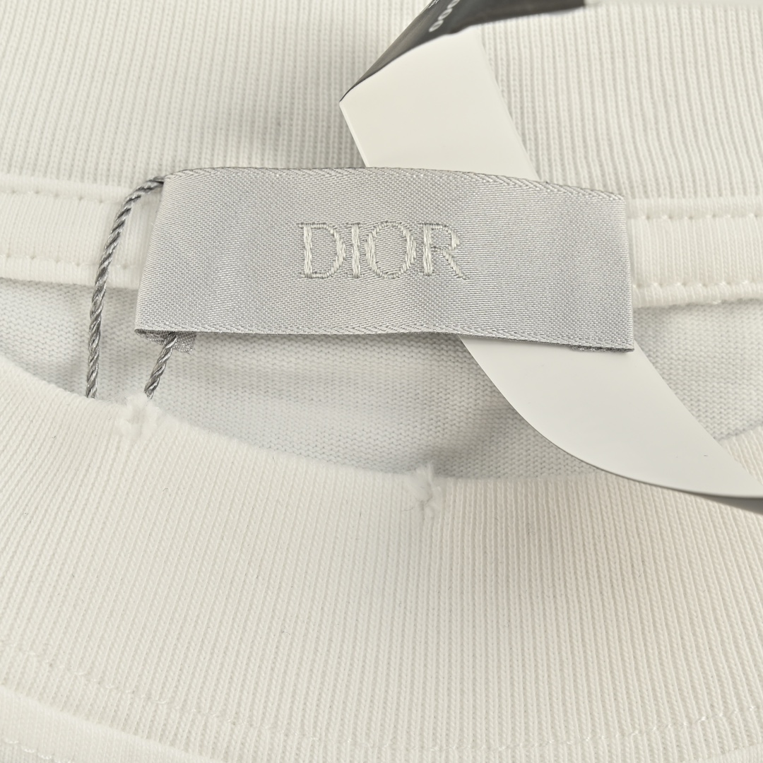 Dior/迪奥 24ss 老花刺绣logo拼接短袖