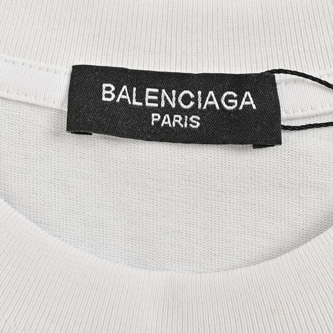 Balenciaga/巴黎世家 24ss 可乐铁塔印花短袖