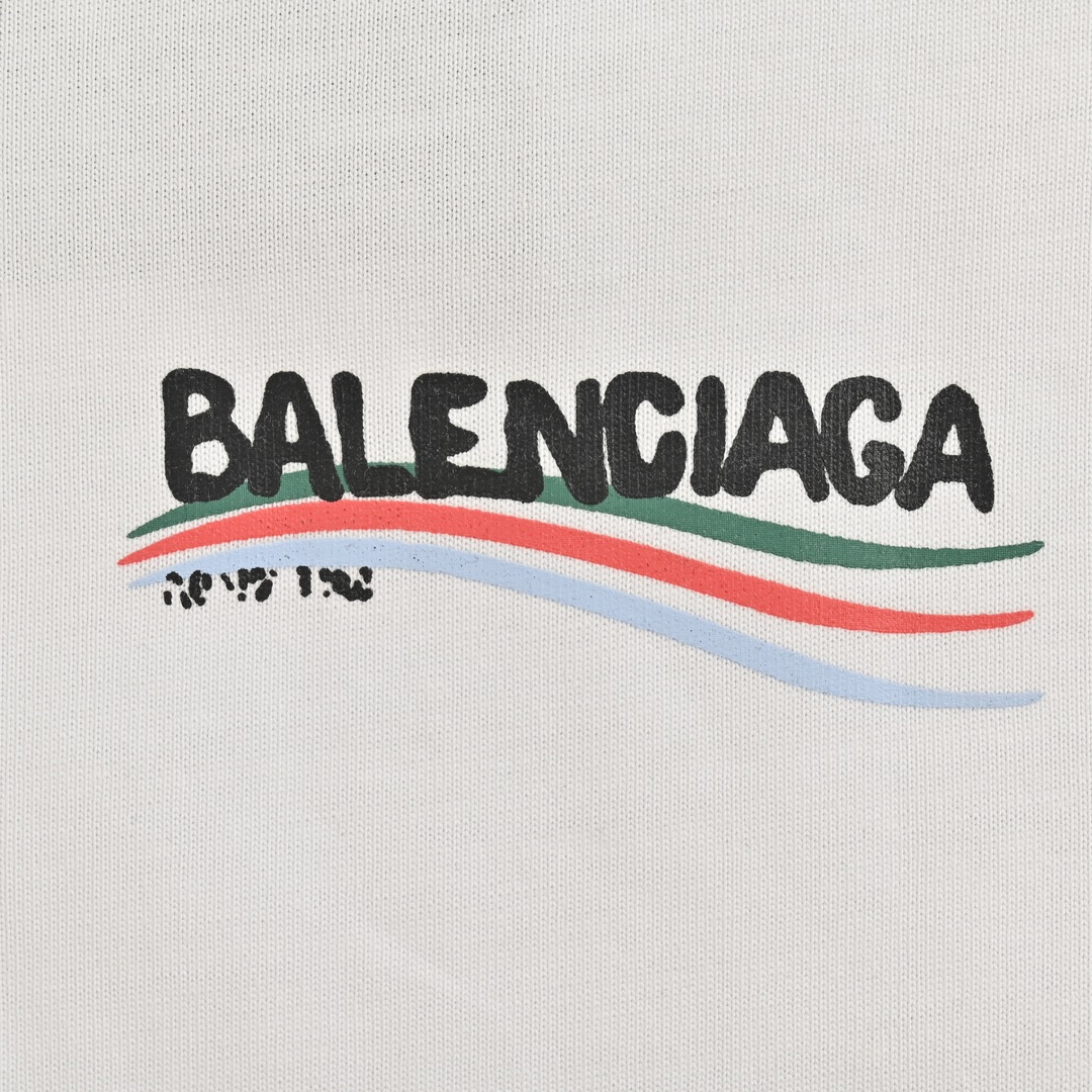 Balenciaga/巴黎世家 24ss 可乐铁塔印花短袖