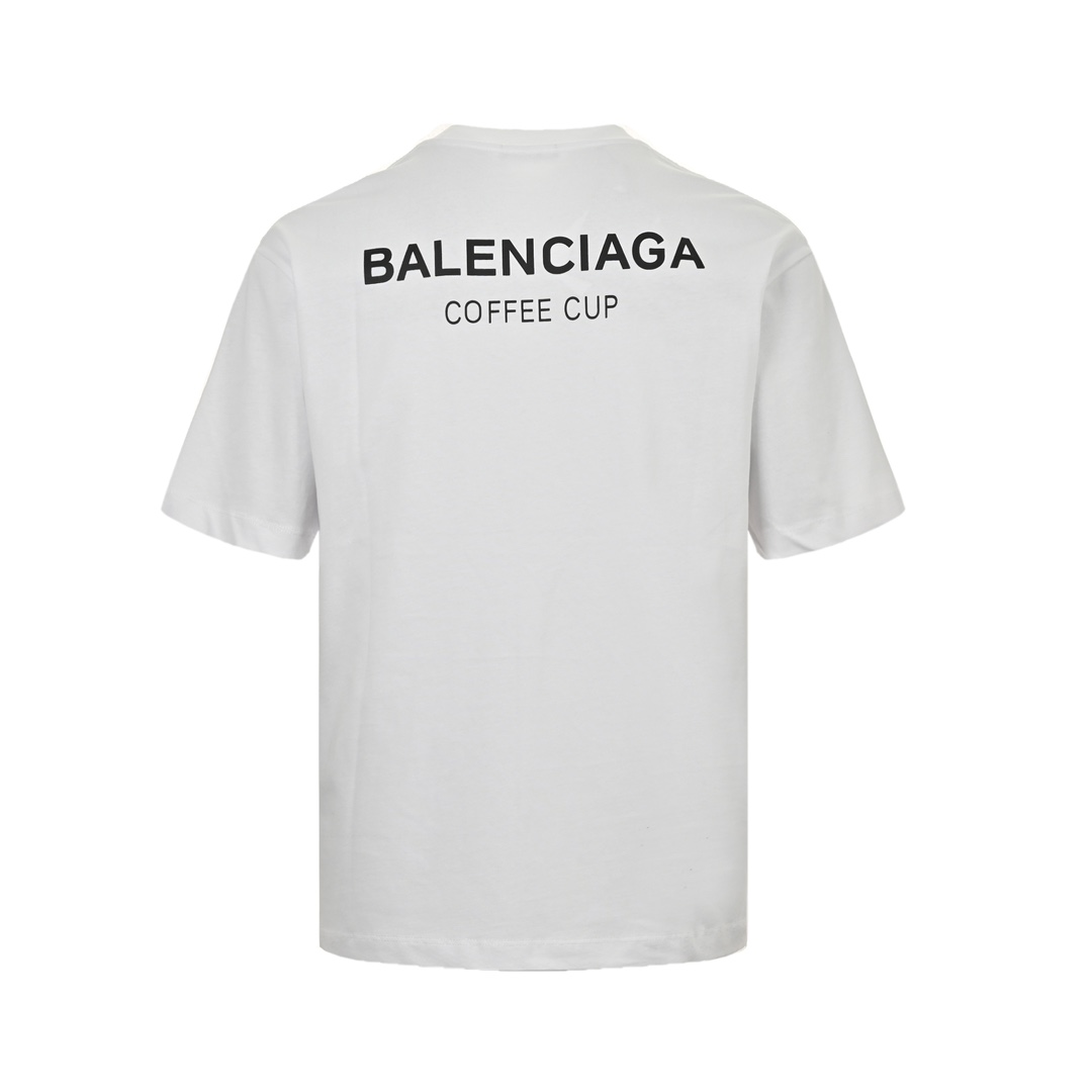 Balenciaga/巴黎世家 24ss 饮料水杯印花短袖