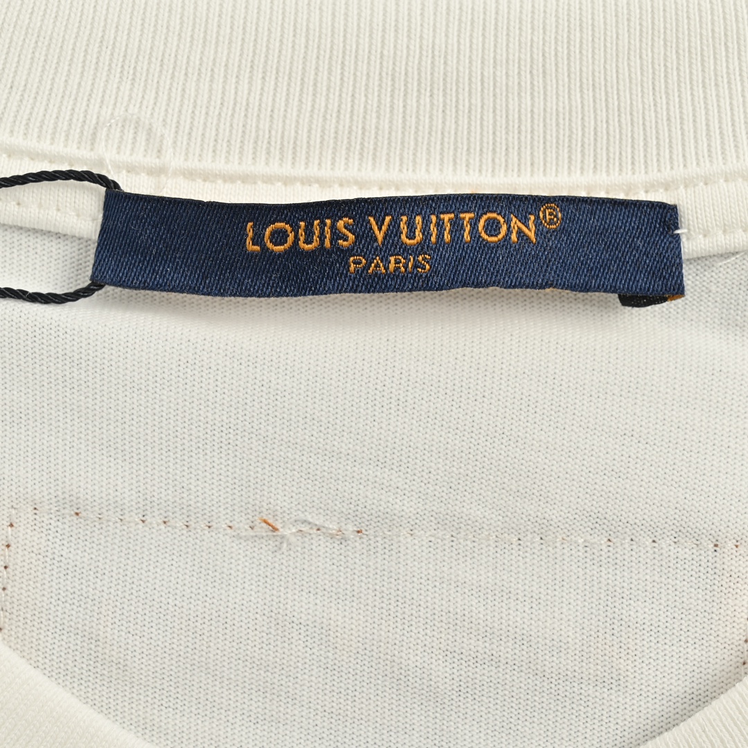 Louis Vuitton/路易威登 24ss 重工钉珠字母刺绣短袖