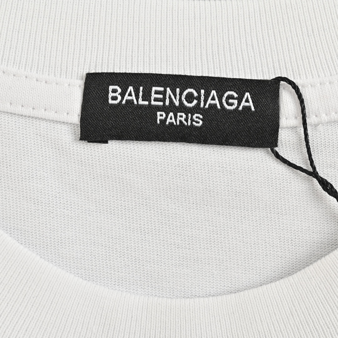 Balenciaga/巴黎世家 24ss 双B禁止通行印花短袖