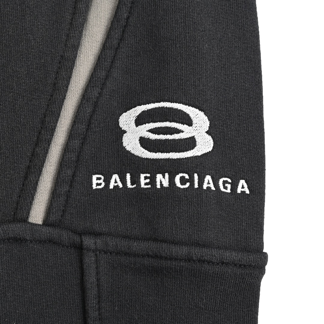 Balenciaga/巴黎世家 24ss 废土风双环拼接长裤