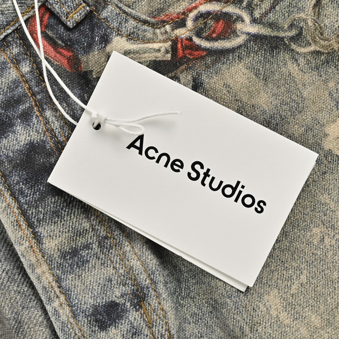 Acne Studios 24ss 3D打印牛仔裤