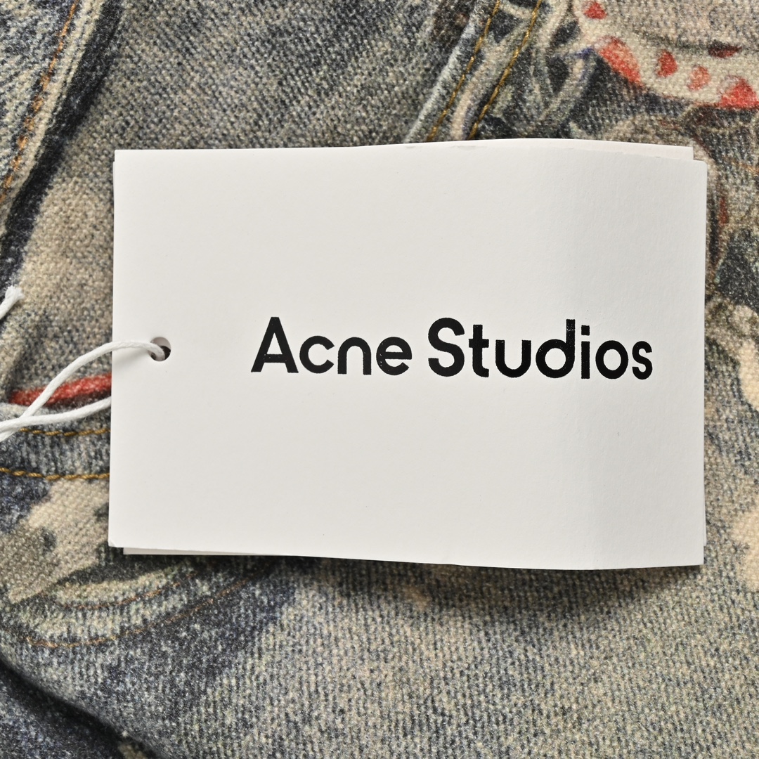 Acne Studios 24ss 3D打印牛仔短裤