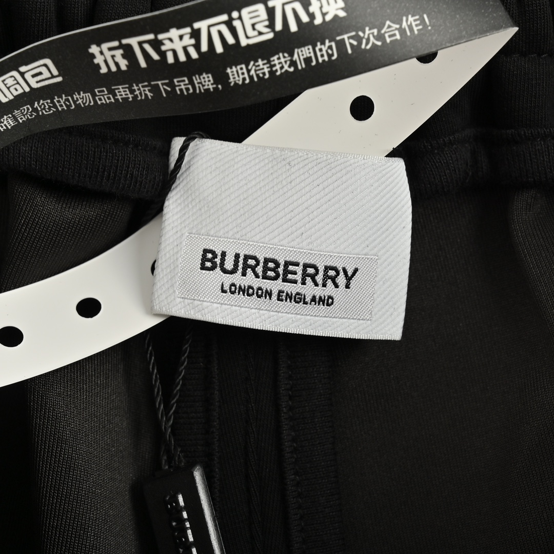 Burberry/巴宝莉 格子B刺绣短裤 夏季渠道限定沙滩短裤