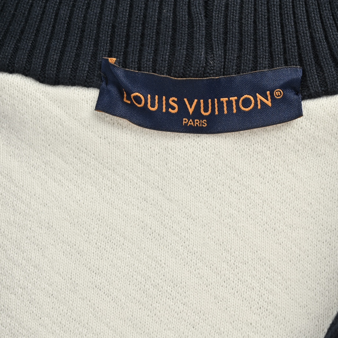 Louis Vuitton/路易威登 24Fw 撞色拼接拉链针织外套