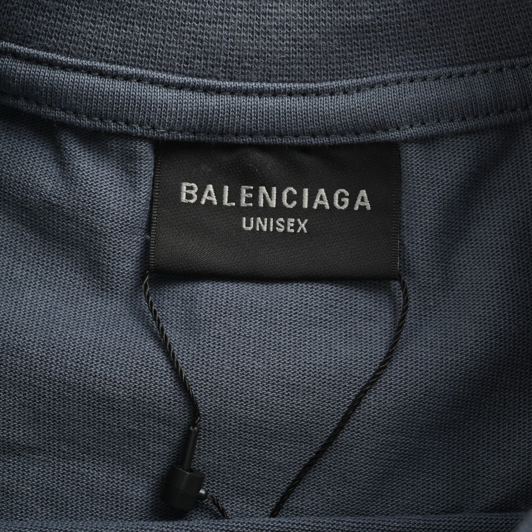 Balenciaga/巴黎世家 字母裂纹印花短袖