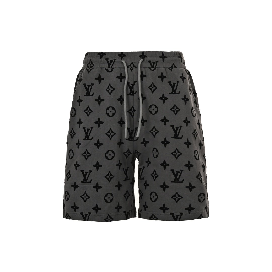 Louis Vuitton/路易威登 24ss 老花植绒满印logo短裤