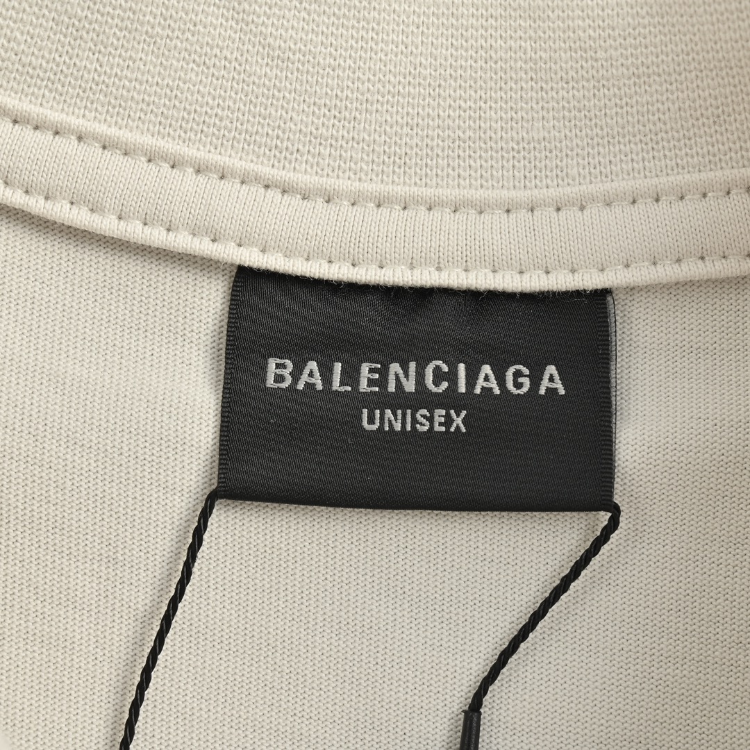 Balenciaga/巴黎世家 24ss 手绘涂鸦3B字母磨破水洗短袖