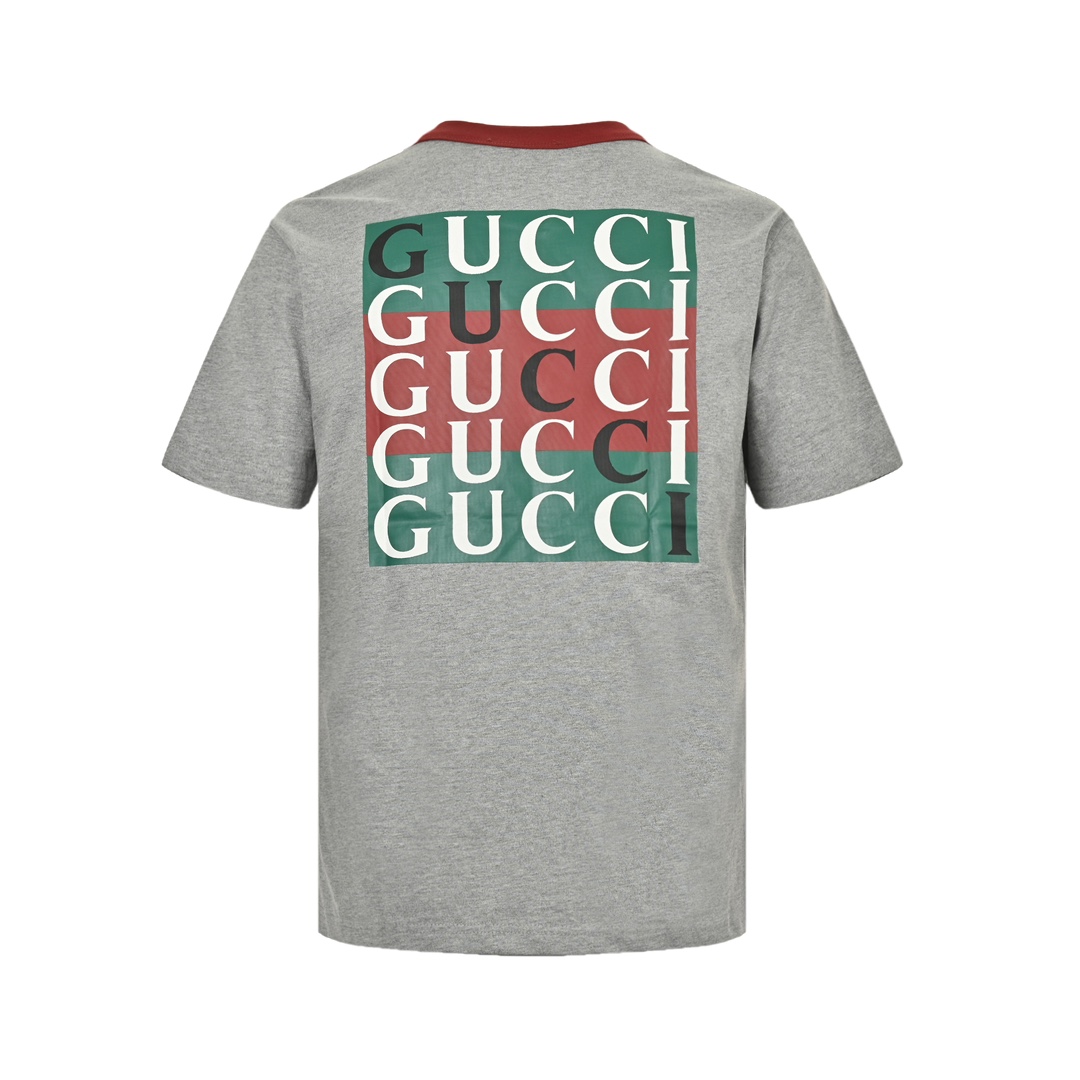 Gucci/古驰 24ss 前后字母logo印花短袖