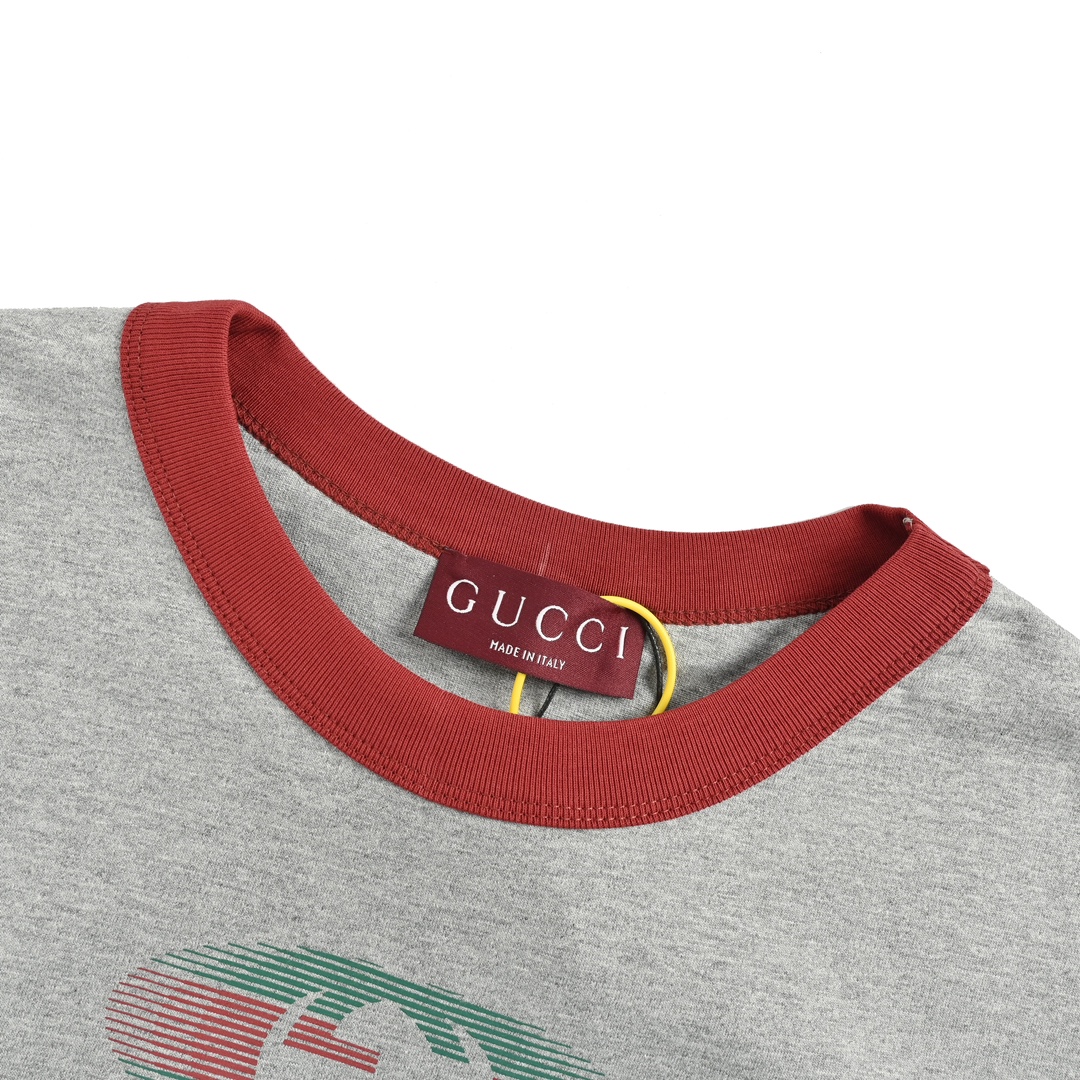 Gucci/古驰 24ss 前后字母logo印花短袖