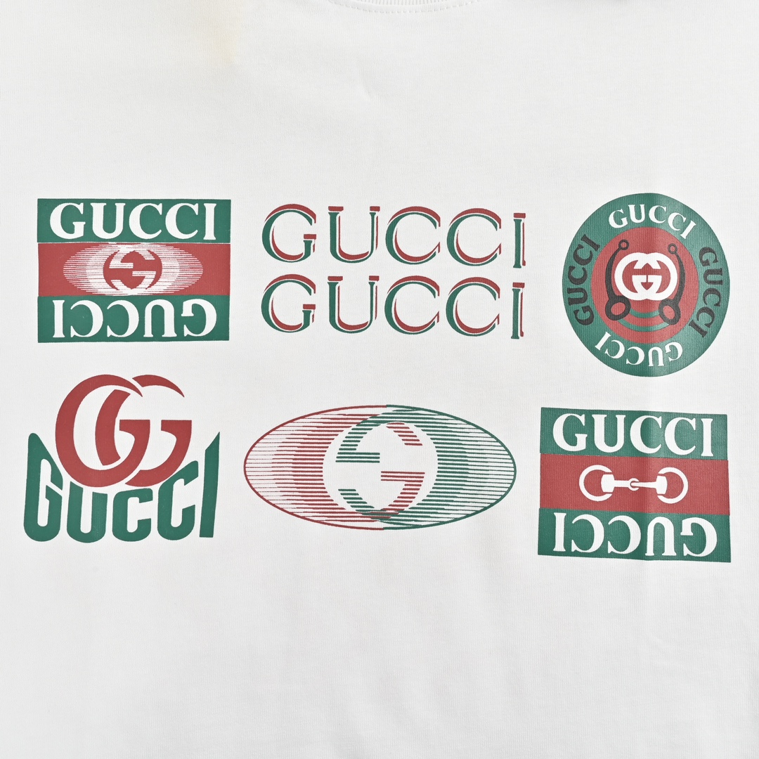 Gucci /古驰 24ss 多标印花短袖