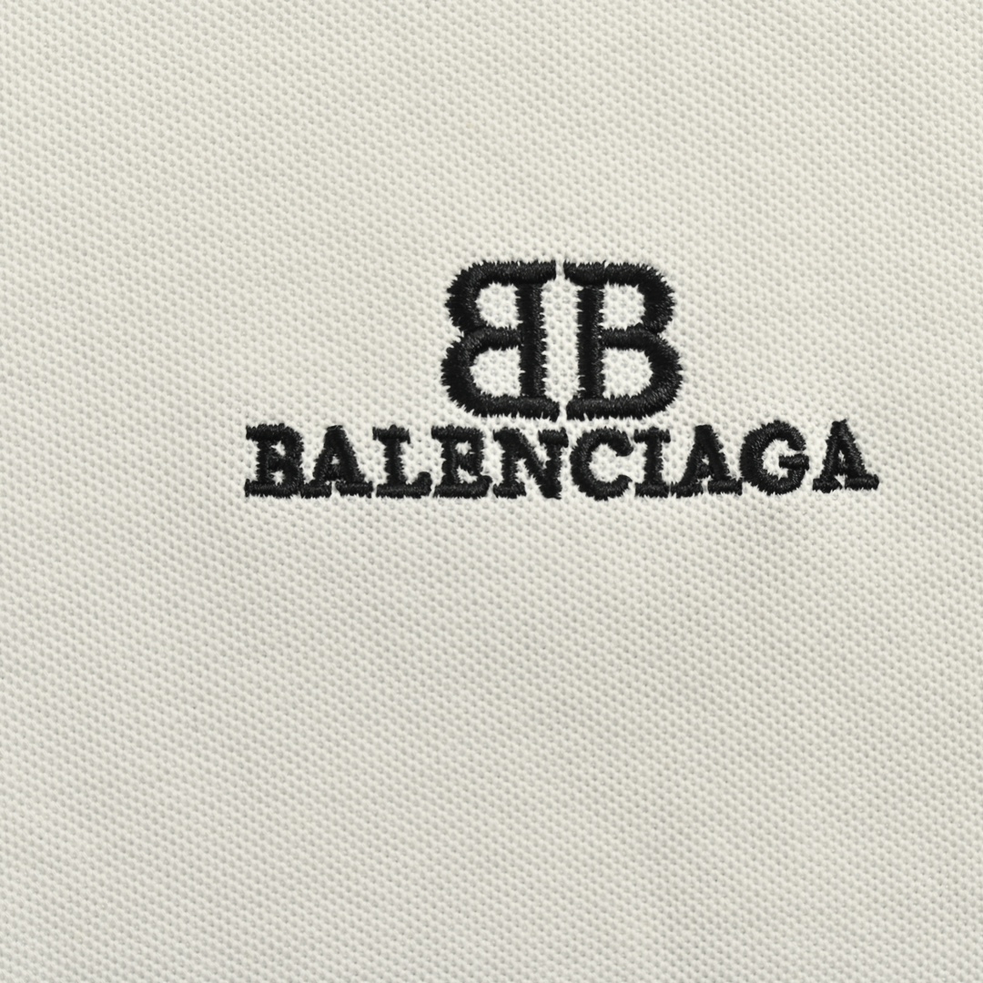 Balenciaga/巴黎世家 24ss 双B刺绣字母Polo短袖 轻奢主义 男女日常通勤穿搭必备单品