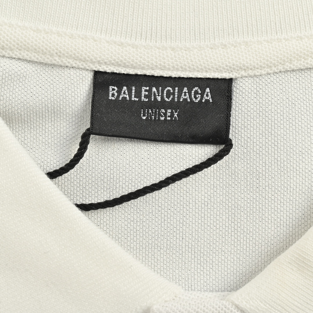 Balenciaga/巴黎世家 24ss 双B刺绣字母Polo短袖 轻奢主义 男女日常通勤穿搭必备单品