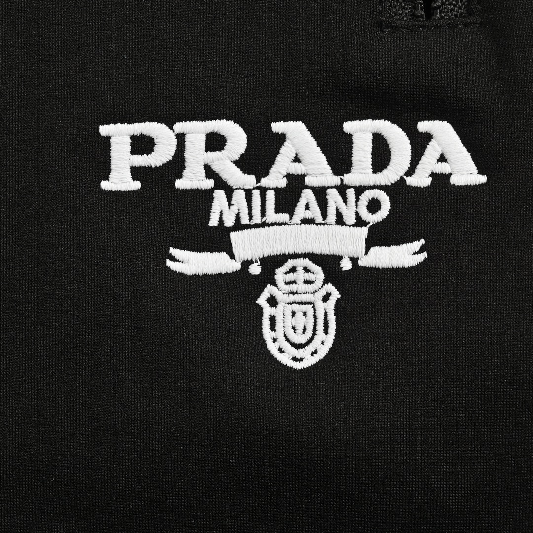 Prada/普拉达 24Fw 拉链口袋侧边织带长裤 口袋拉链侧边织带长裤