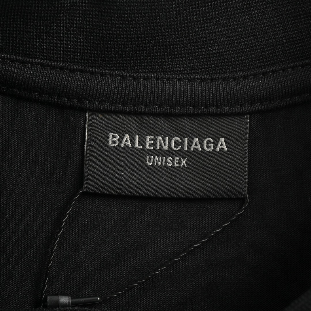 Balenciaga/巴黎世家 24ss 皇冠字母爆裂印花短袖