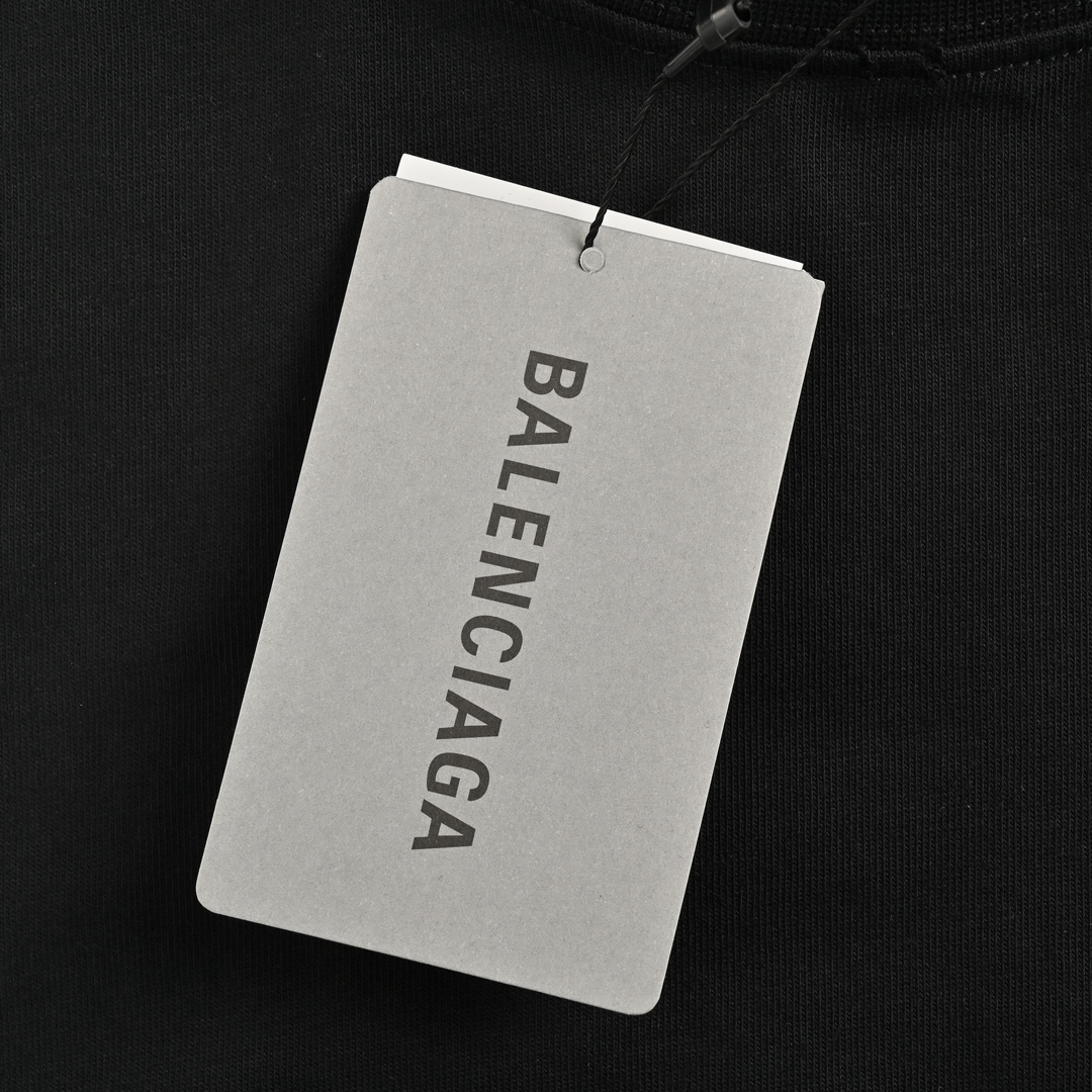 Balenciaga/巴黎世家 24ss 爆裂纹反向字母印花短袖