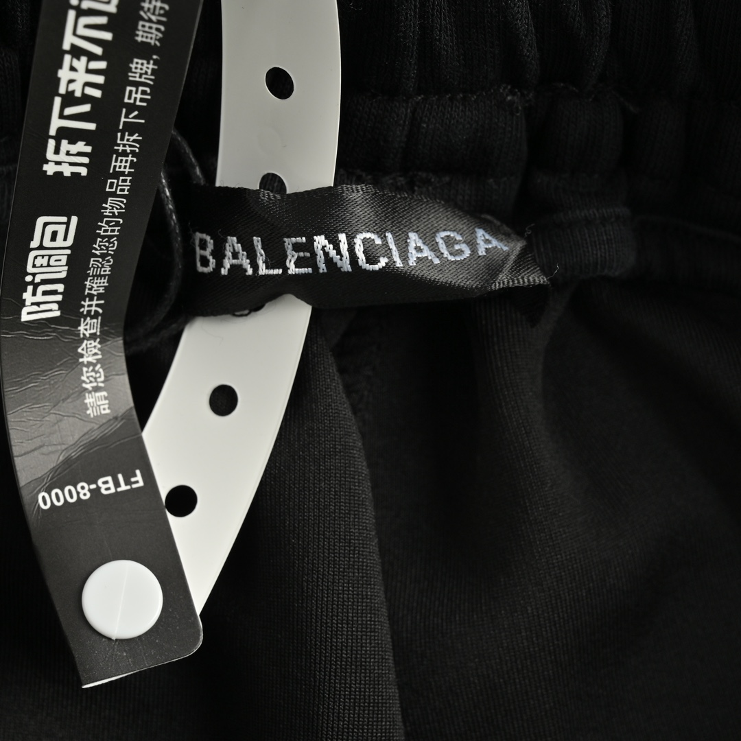 Balenciaga/巴黎世家 24Fw 印花小标织带水洗长裤 刺绣