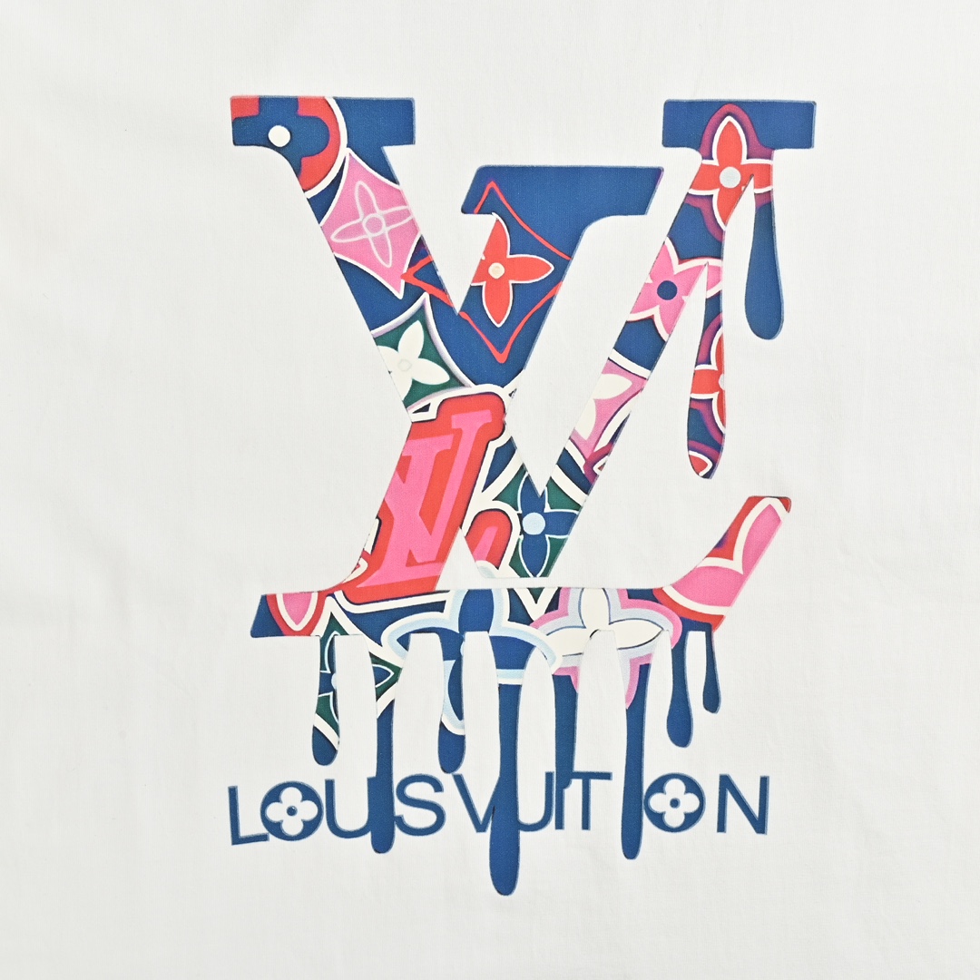 Louis Vuitton/路易威登 24ss 彩色logo溶解印花短袖