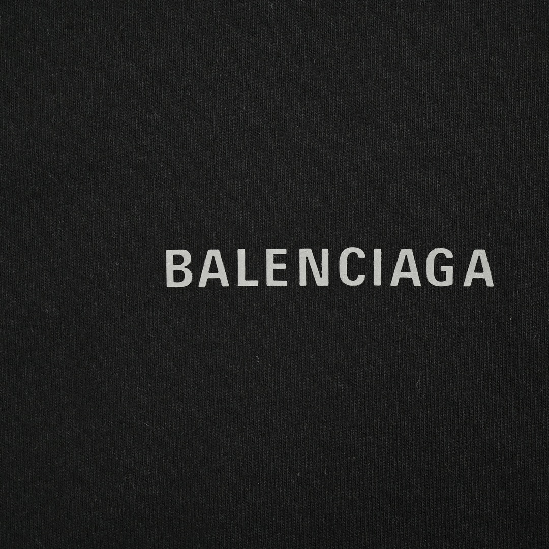 Balenciaga/巴黎世家 24ss 前后反光字母印花短袖