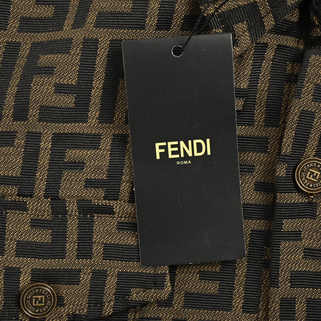 Fendi/芬迪 24Fw FF满印提花套装衬衫夹克