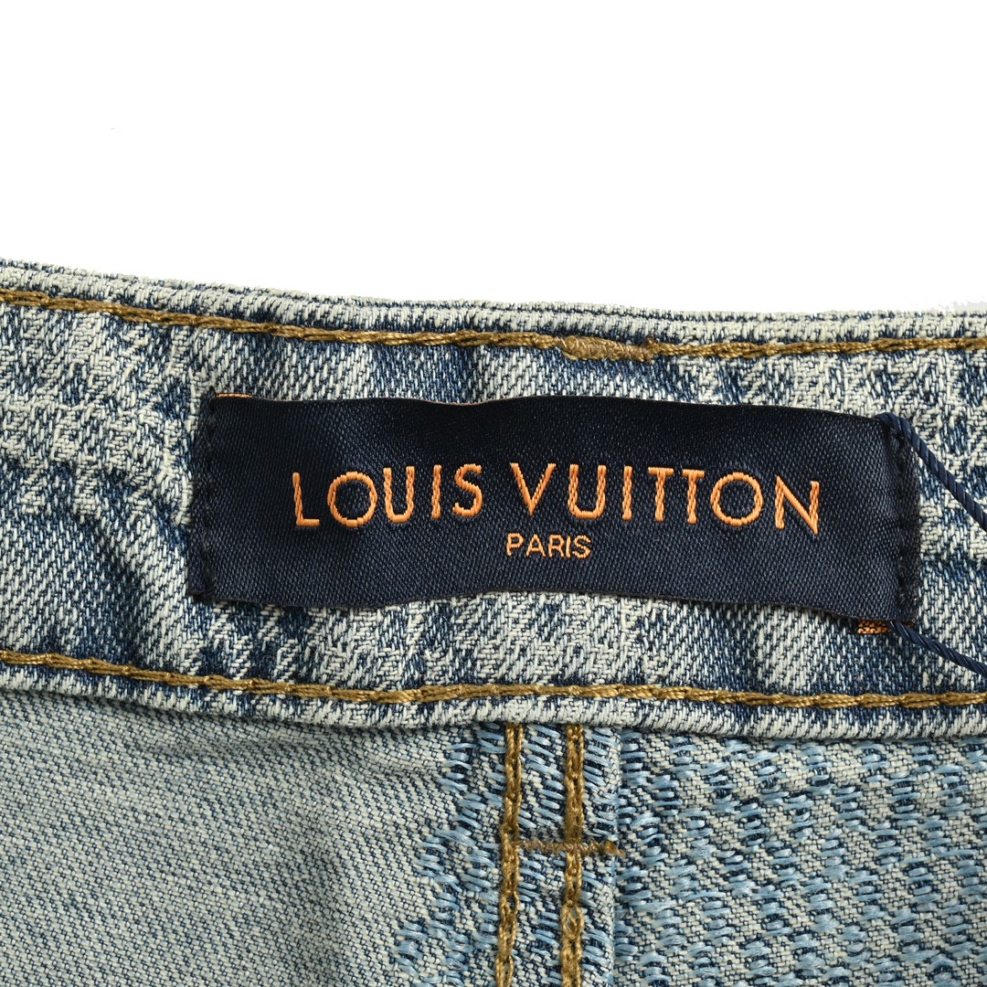 Louis Vuitton/路易威登 24ss 棋盘格牛仔短裤